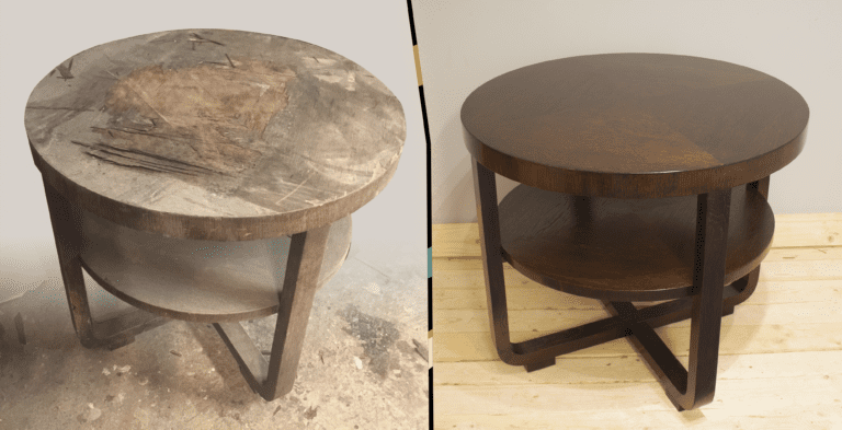 Laua spooni vahetamine: kohvilaud enne ja pärast restaureerimist